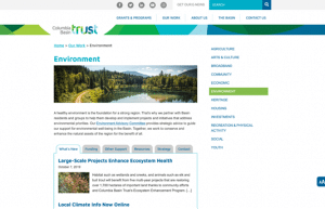 screenshot of Columbia Basin Trust website