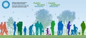 National Collaborating Centre for Determinants of Health and Publich Health Ontario Logo on animated background