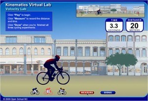 Open School BC – Kinematics Virtual Lab – Science 10